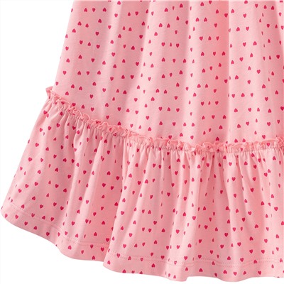 Mädchen Kleid mit Herzchen allover