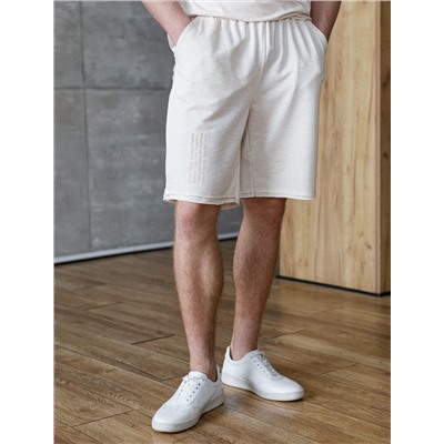 Шорты на резинке из тонкого футера с принтом