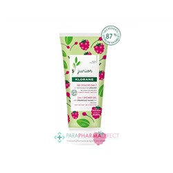 Klorane Junior Gel Douche 2-en-1 Corps & Cheveux Senteur Framboise 200ml