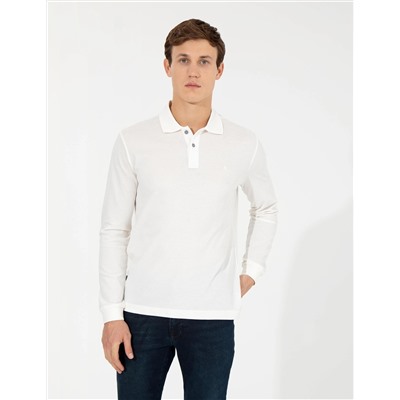 Ekru Slim Fit Sweatshirt