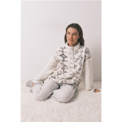Pijama largo borrego y polar Snoopy