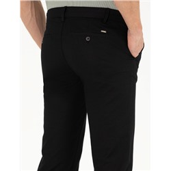 Siyah Regular Fit Kanvas Pantolon