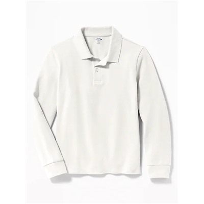 Uniform Built-In Flex Long-Sleeve Pique Polo for Boys
