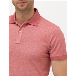 Kahverengi Slim Fit Dokulu Polo Yaka Tişört