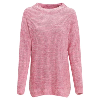 Damen Strickpullover mit Stehkragen