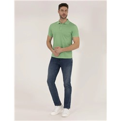 Açık Yeşil Slim Fit Polo Yaka Merserize Tişört