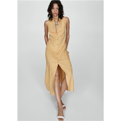 Vestido camisero lino