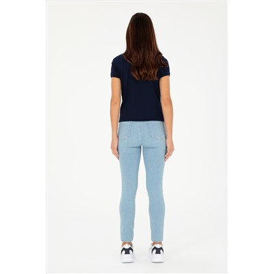 Kadın Açık Mavi Skinny High Waist Fit Jean Pantolon
