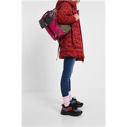 Chaqueta larga padded letras