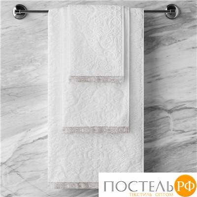 Togas ЭЛИЗАБЕТ бел/сер К-т полотенец 40x60/50х100/70х140, 50% модал/50% хл, 600 гр/м2