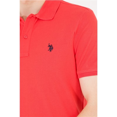 Erkek Kırmızı Basic Polo Yaka Tişört