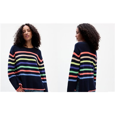 24/7 Split-Hem Crewneck Sweater