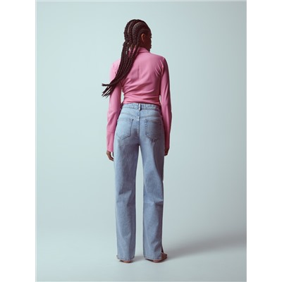 Jeans im Straight-Fit mit Saumschlitzen