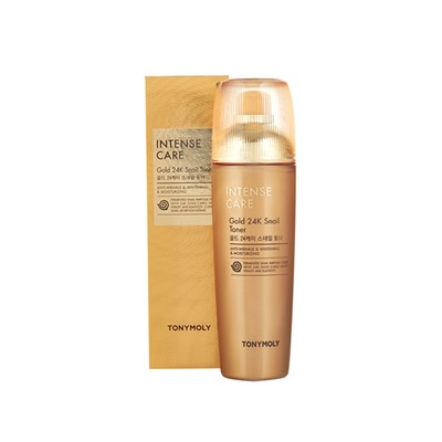 TONYMOLY INTENSE CARE Gold 24K Snail Toner Тонер для лица с муцином улитки и коллоидным золотом 140мл