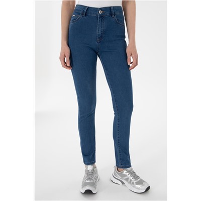 Kadın Mavi Toothpick Fit Jean Pantolon