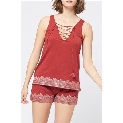 Top Ketty Rojo teja