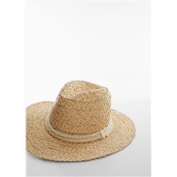 Sombrero trenzado cinta