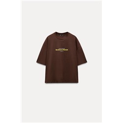T-SHIRT WITH SLOGAN