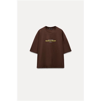 T-SHIRT WITH SLOGAN