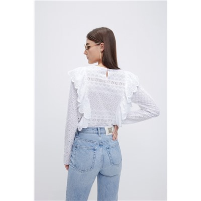 Blusa bordada Blanco