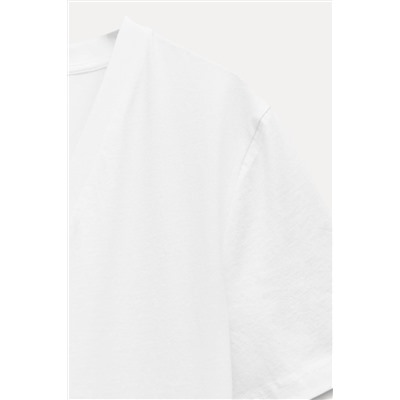 COTTON T-SHIRT WITH ENZYME FINISH