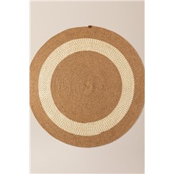 Alsace Yuvarlak Kilim - Naturel/Krem - 120 cm