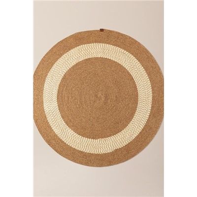 Alsace Yuvarlak Kilim - Naturel/Krem - 120 cm