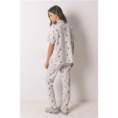 Pijama camisero 100% algodón Snoopy
