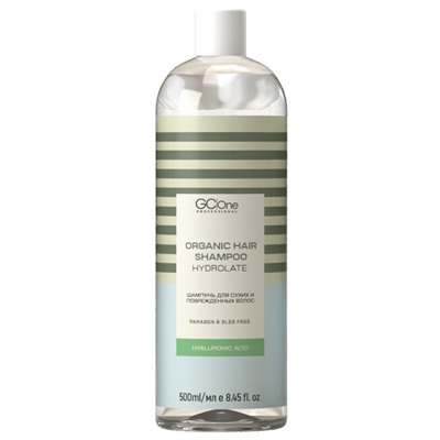[GC|ONE] Шампунь для сухих и поврежденных волос ГИАЛУРОНОВАЯ КИСЛОТА Organic Hair Shampoo Hydrolate Hyaluronic Acid, 500 мл