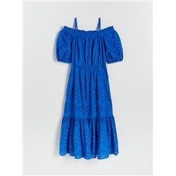 Midikleid mit Lochmuster
