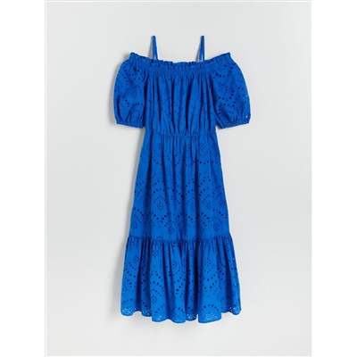 Midikleid mit Lochmuster