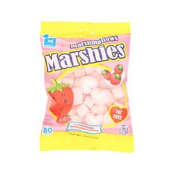 Мягкий зефир-маршмеллоу "Клубника" Marshies  от Markenburg 80 гр / Markenburg Marshies Marshmallows Strawberry 80g