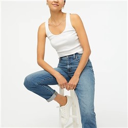 Ribbed cotton tank top