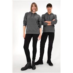 Erkek Antrasit Melanj Basic Sweatshirt