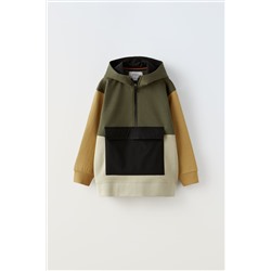 SPORTY COLOUR BLOCK HOODIE