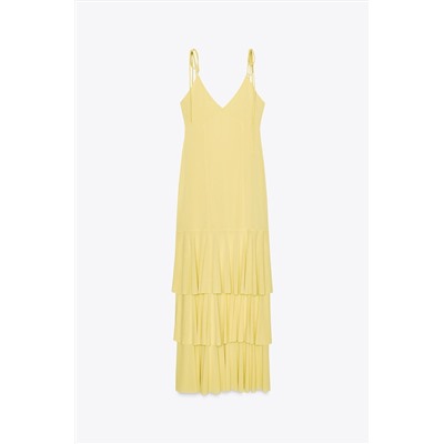 MIDI RUFFLE DRESS