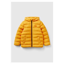 United Colors of BenettonErkek Çocuk Hardal Sarı Logolu Puffer Mont