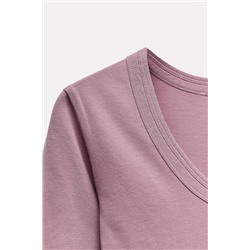 WASHED EFFECT ROLL NECK T-SHIRT