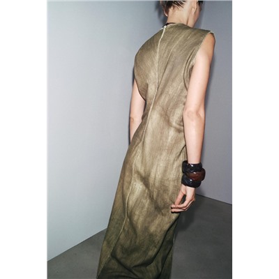 ZW COLLECTION TIE-DYE RAMIE BLEND DRESS