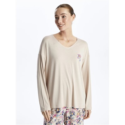LC Waikiki V Yaka Çiçekli Uzun Kollu Kadın Pijama Takımı, LCW DREAM                                            
                                            V Yaka Çiçekli Uzun Kollu Kadın Pijama Takımı