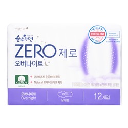 SOONSOOHANMYEON ZERO Sanitary Pаds, Overnight Хлопковые женские ночные гигиенические прокладки 12шт