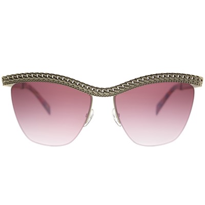 Moschino Ladies Gold Tone Butterfly Sunglasses MOS010/S0PSXVQ57
