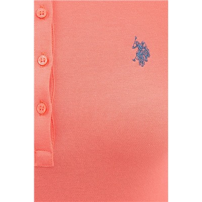 Kadın Nar Çiçeği Basic Polo Yaka Tişört
