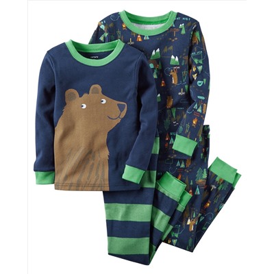 4-Piece Snug Fit Cotton PJs