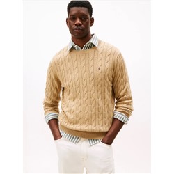 Cable Knit Crewneck Sweater