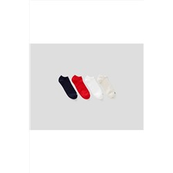 United Colors of Benetton Benetton 4lü Logolu Düz Patik Çorap 622P6AO3H21J1-912