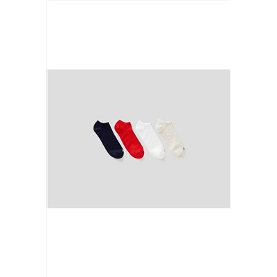 United Colors of Benetton Benetton 4lü Logolu Düz Patik Çorap 622P6AO3H21J1-912