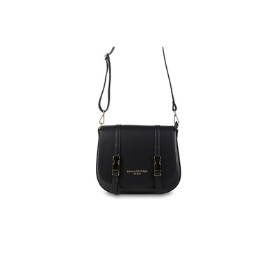Bandolera de piel Tex Negro