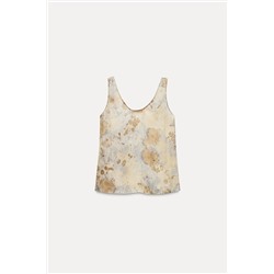 ZW COLLECTION PRINTED SEMI-SHEER TOP