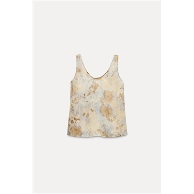 ZW COLLECTION PRINTED SEMI-SHEER TOP
